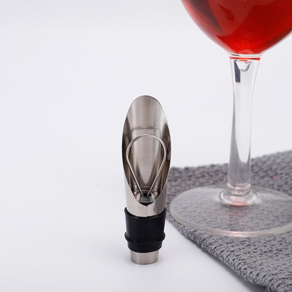 Wine Aerator Pour - مدفأة زجاجات كلاسيكية من الفولاذ المقاوم