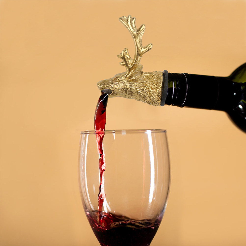 مغرفة نبيذ على شكل رأس غزال وا - مراجعة Wine Aerator Pour وسعره